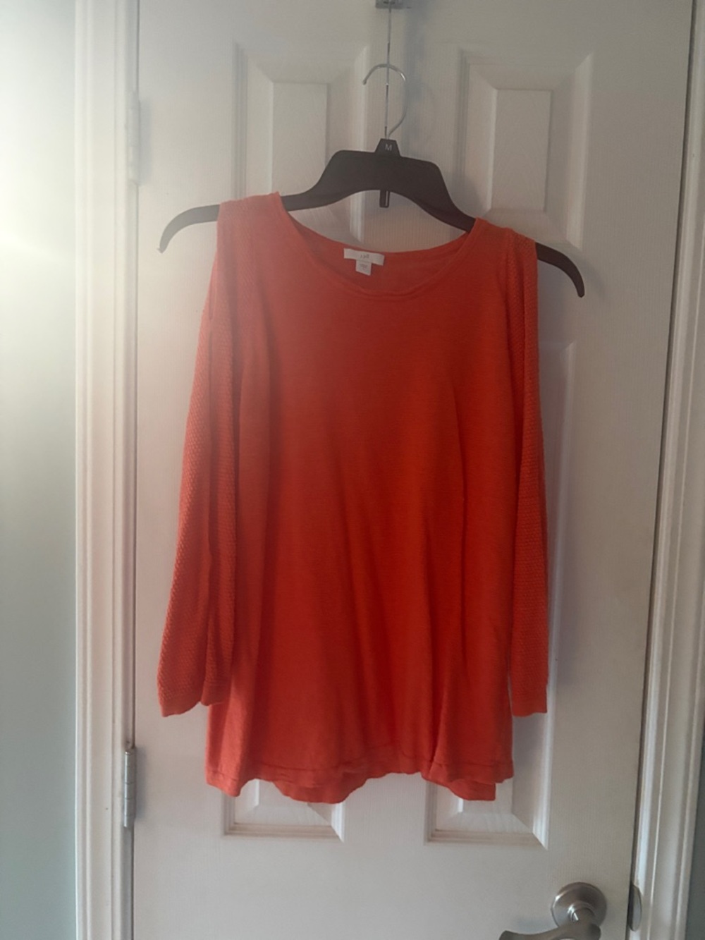 J. Jill Bright Orange Long Sleeve Knit Top